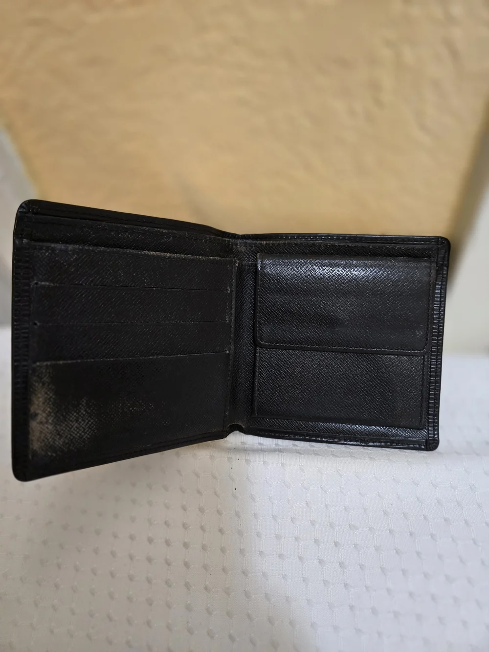 Louis Vuitton Black Textured Epi Leather Bi-Fold Wallet